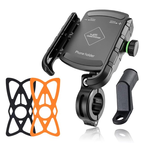 Mobile 4 Bike Phone Mount with 360° Rotational, Strong Hold for Bicycle, Motorcycle Compatible with 3.5 to 6.5 inch Devices(Black)