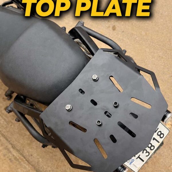 SGTB Universal Bike Backrack Top Box Base Plate for Luggage Rack Carrier All Suitable Bikes Himalayan Yezdi Xpulse